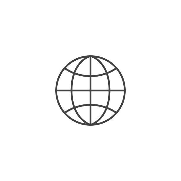 地球仪线矢量图标图片下载