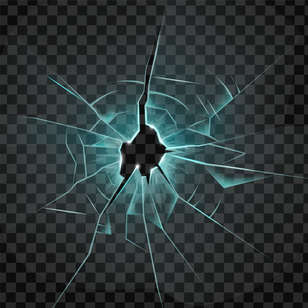 玻璃碎屏，矢量砸窗，弹孔碎冰背景尖锐碎片。图片下载