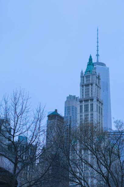 冬天的纽约曼哈顿街图片下载