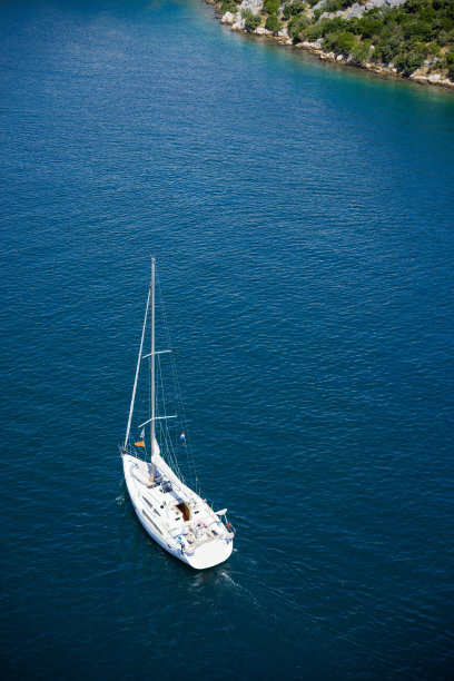 游艇俯瞰图片下载