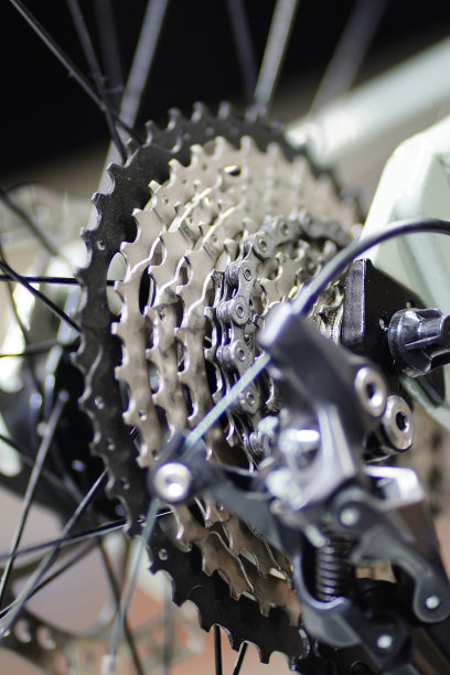 近景自行车齿轮图片下载