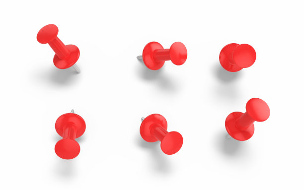 白色背景剪切路径上的红色推销图片下载