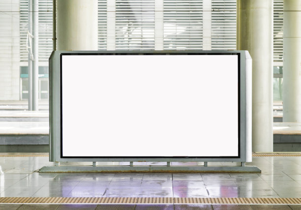 火车站的空白广告牌图片下载