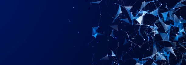 三维插图与连接的点和线。线框多边形元素。科学技术。3 d。图片下载