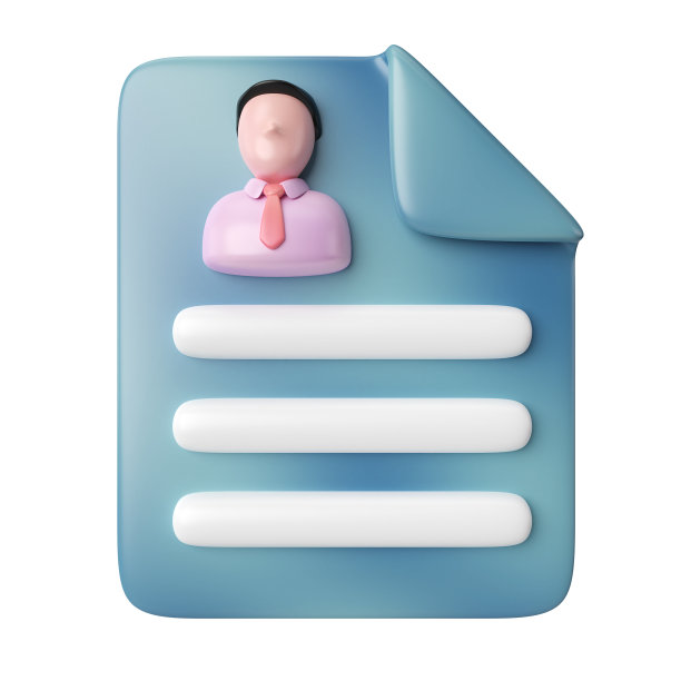 简历3D插图图标图片下载