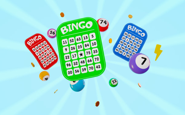 3d飞行彩票，彩色彩票球和金币浅蓝色背景。三维渲染插图。图片下载