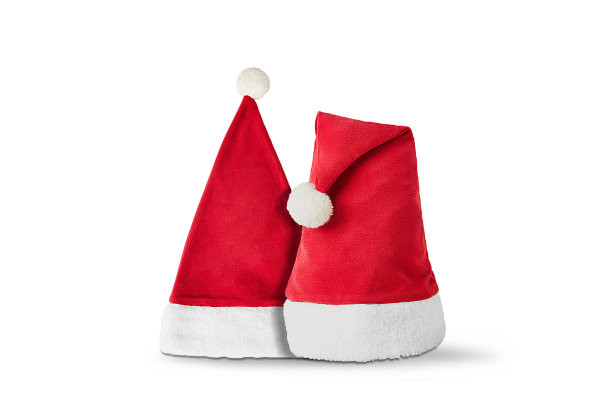圣诞老人的红帽子孤立在白色背景上图片下载