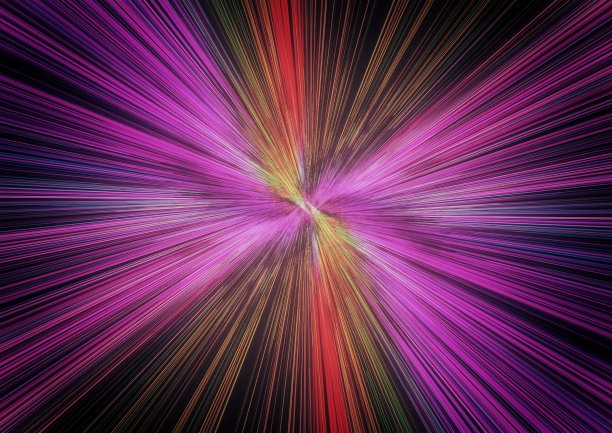 黑色背景与彩色射线图片下载