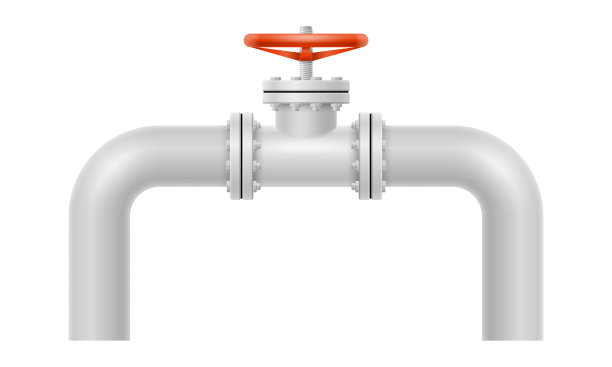 金属管道管道矢量插图图片下载