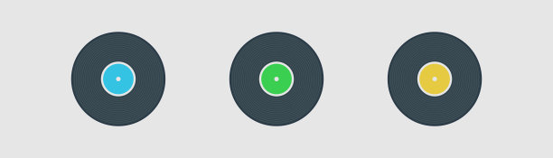黑胶唱片大纲图标。复古的音乐概念。复古留声机光盘符号。陈旧的技术。平面复古设计。图片下载