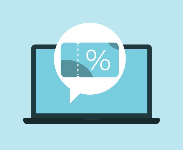 您有优惠卡。笔记本电脑屏幕上来自商店或应用程序的通知图片下载