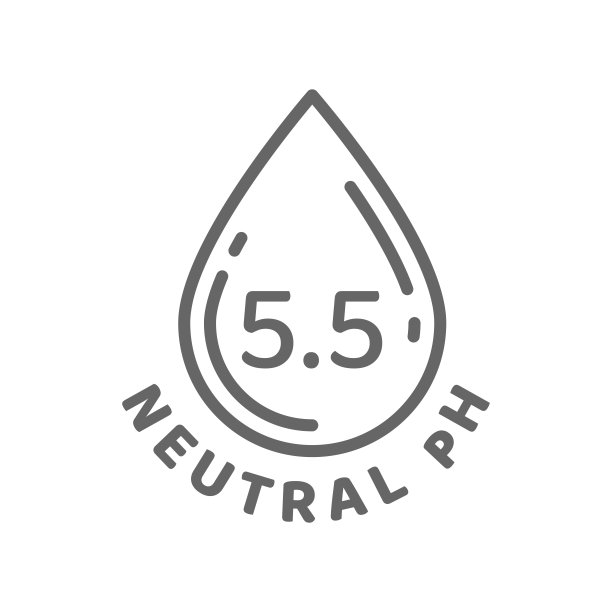 中性pH值为5,5矢量线标签图片下载