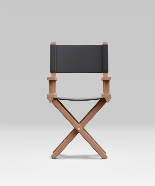 3d现实导演椅孤立在光背景。矢量图图片下载