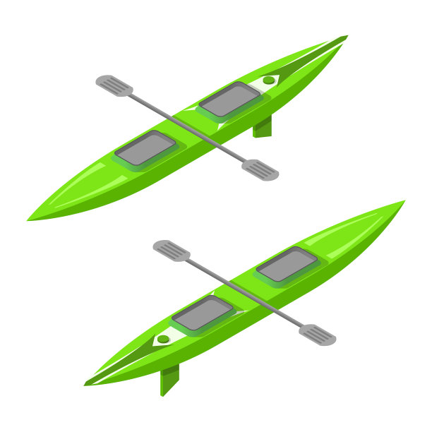 等距3D运输船船运动皮划艇城市城市元素矢量设计Satyle图片下载