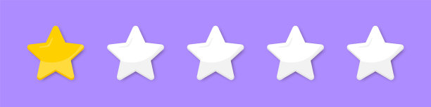 一颗星评级。奖状和用户评论的概念。五星产品评级评论图标的应用程序和网站。星级图标。互联网上的用户评论。矢量插图。图片下载