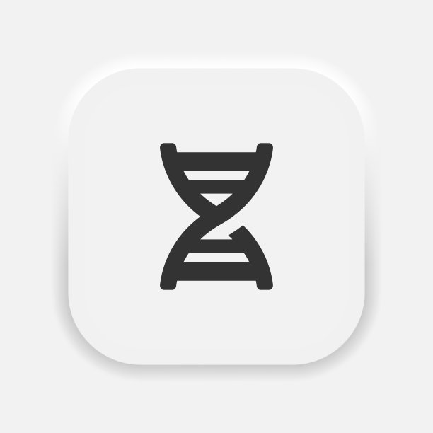 DNA图标在新潮的新形态风格。矢量EPS 10图片下载