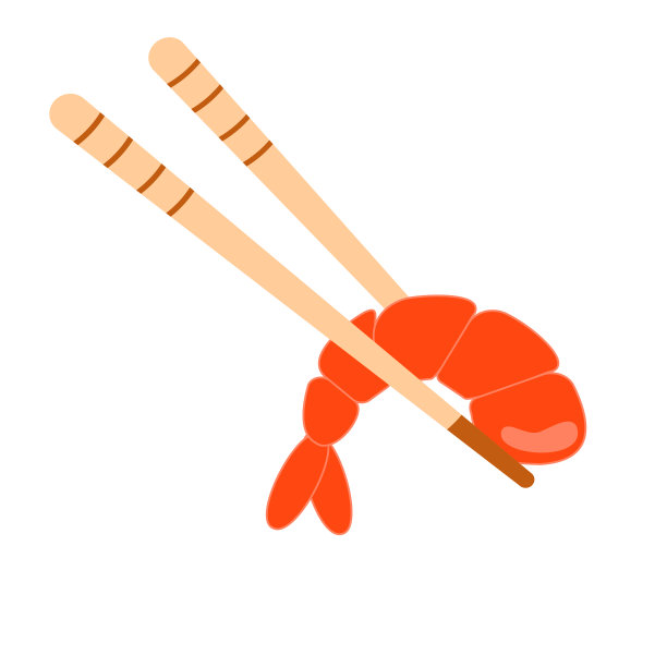 筷子和虾图片下载