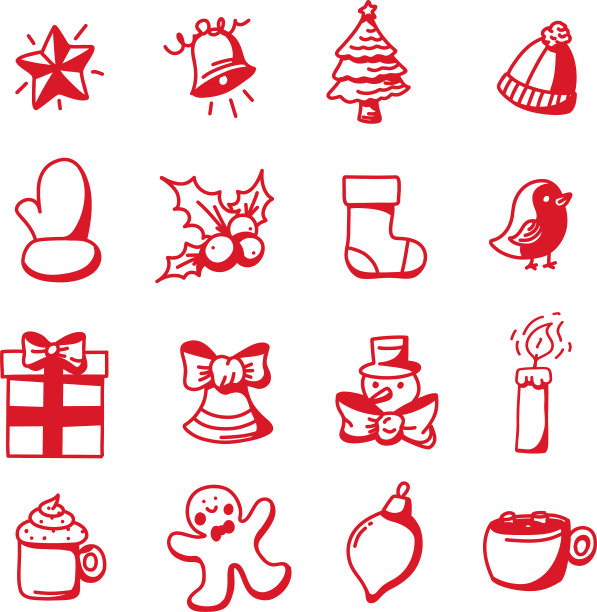 可爱的手绘图标图片下载