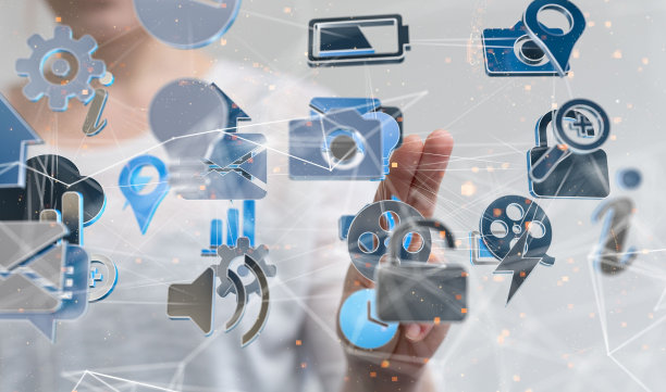 女人伸手去拿有插图的指示牌图片下载