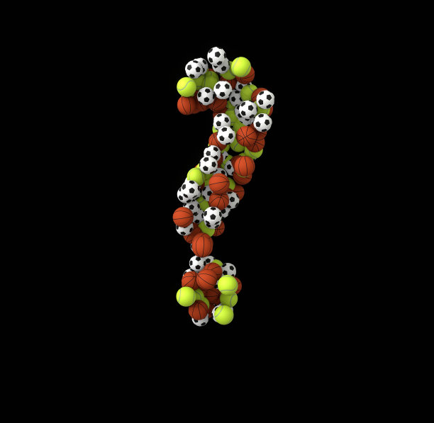 体育球主题字体问号图片下载