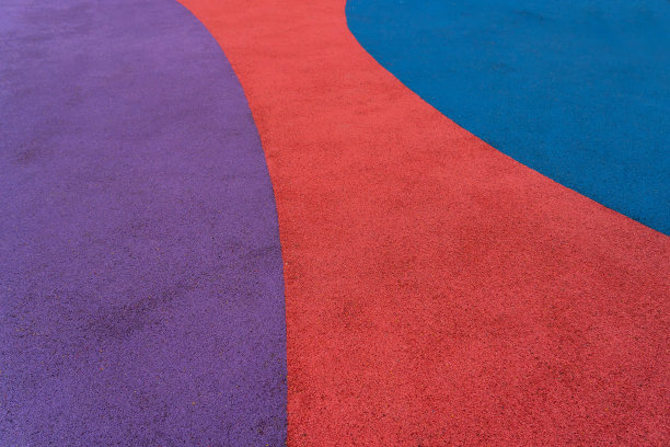 彩色现代软地板由碎橡胶软木结构。操场用橡胶碎屑表面的纹理图片下载