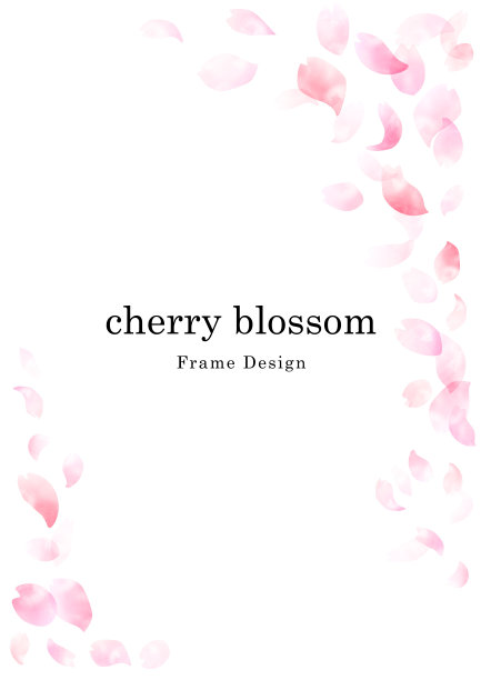水彩樱花框架设计图片下载