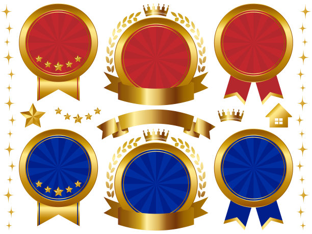 6个标志和装饰套装图片下载