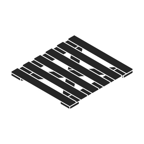 托盘木制图标等距黑色标志图片下载