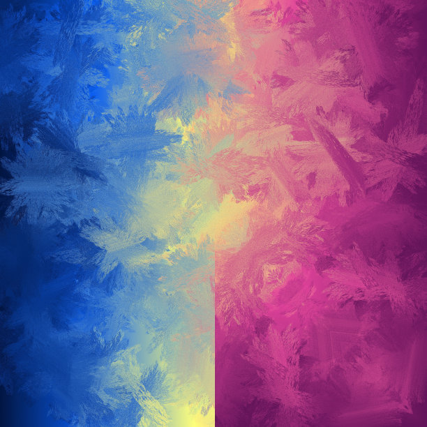 混乱的笔触在多色圆锥形渐变。蓝色、紫色和黄色图片下载