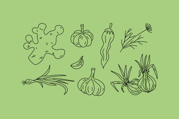 一套蔬菜。图片下载