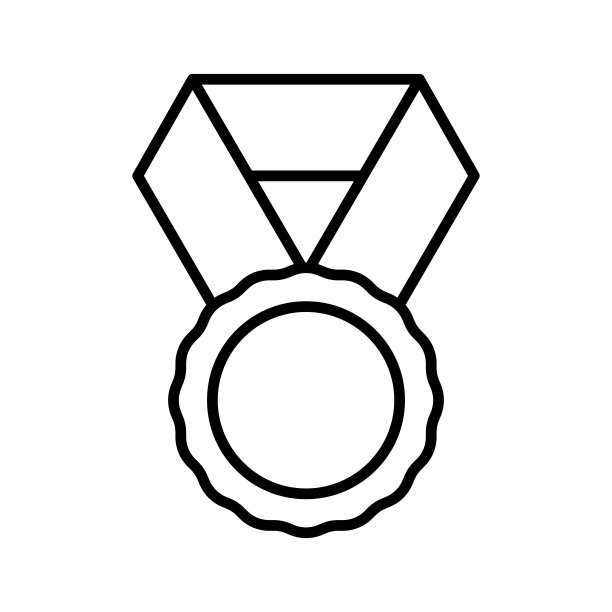 奖牌图标矢量符号设计模板图片下载