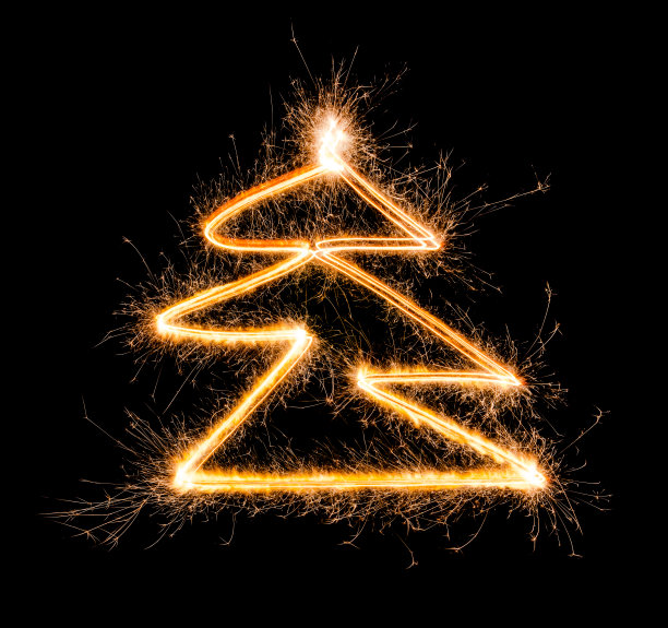 闪闪发光的圣诞树图片下载