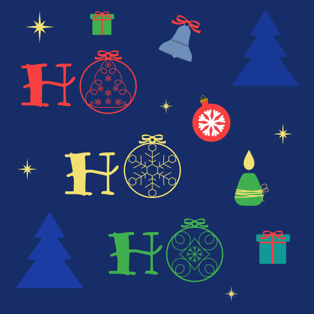 节日quotas Ho Ho Ho。Illustration。图片下载