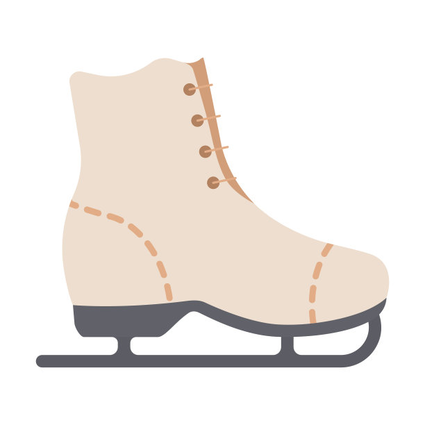 一套矢量图形的圣诞节，冬季的季节项目图标假期，假日插图。溜冰鞋图片下载