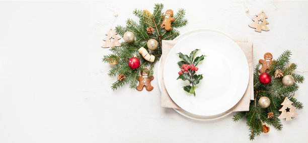 圣诞餐桌摆设图片下载