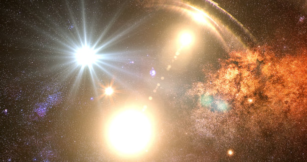 银河系的星星和星空。3 d演示。图片下载