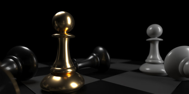 棋子突出。领导的概念图片下载