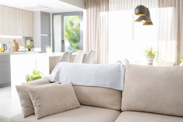 客厅，厨房岛台和餐桌图片下载