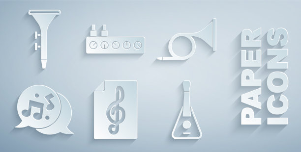 集高音谱号小号音乐音符音调吉他图片下载