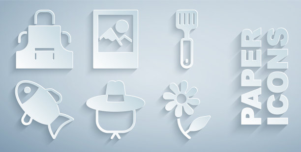 集露营帽铲鱼花照片图片下载