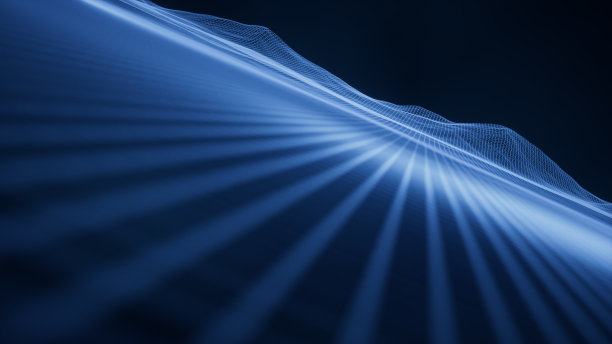 数字空间与发光线，3d渲染。图片下载