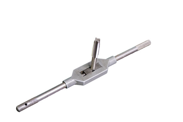 在白色背景上切割螺纹和钻丝线图片下载