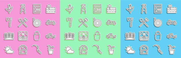 套线植物在盆栽皮卡装满图片下载