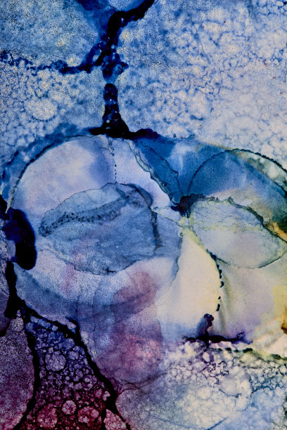 部分彩色酒精水墨画。图片下载