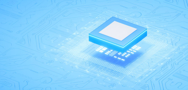 赛博朋克AI的3D渲染。电路板。技术背景。中央计算机处理器CPU和GPU的概念。主板数字芯片。科技背景。图片下载