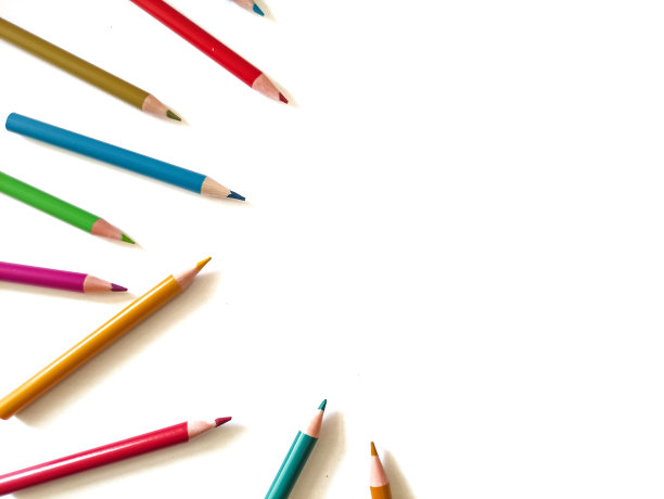 铅笔颜色与复制空间图片下载