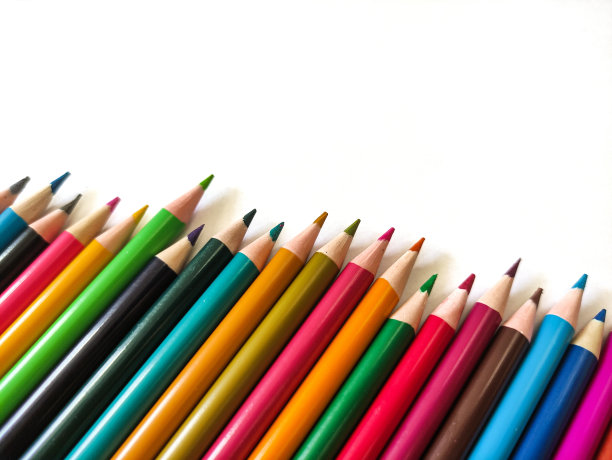 铅笔颜色与复制空间图片下载