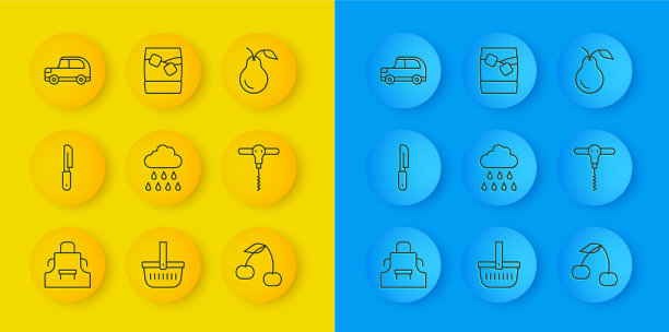 集行厨房围裙刀云带雨图片下载