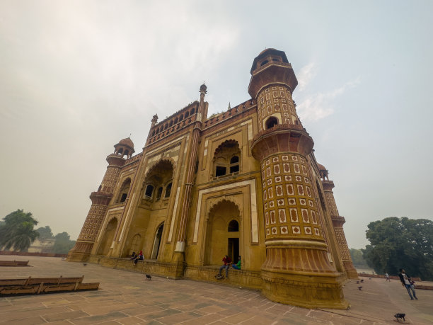 Safdarjung墓广角视图图片纪念碑在新德里图片下载