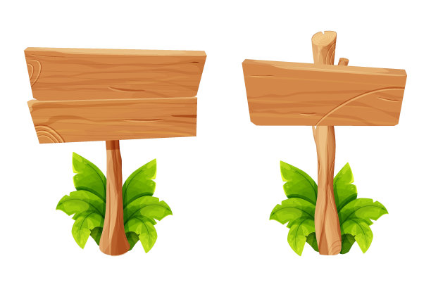 集木片，纹理面板，招牌在卡通风格隔离在白色背景股票矢量插图。乡村板，木板与地方。游戏资产Ui，乡村图片下载
